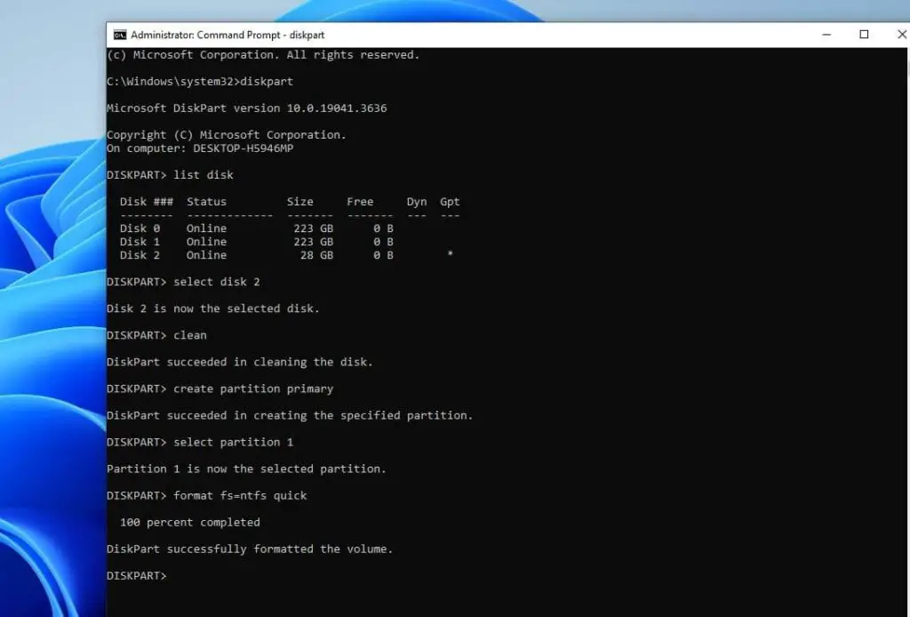 how to format windows 10 using bootable usb