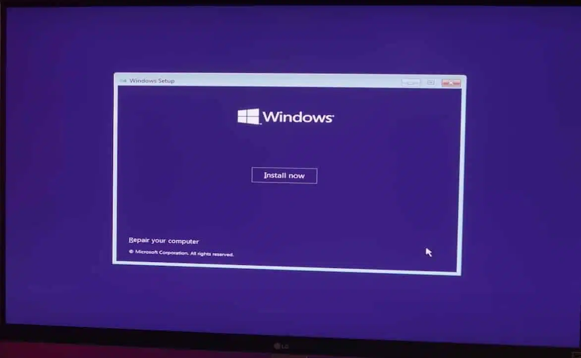 windows 11 setup screen