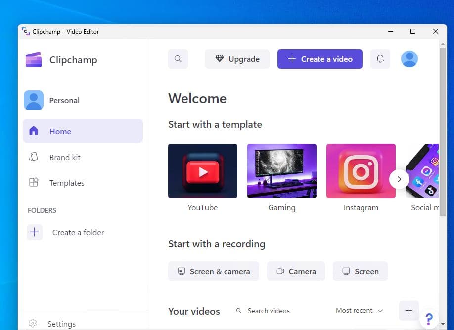 Clipchamp video editor