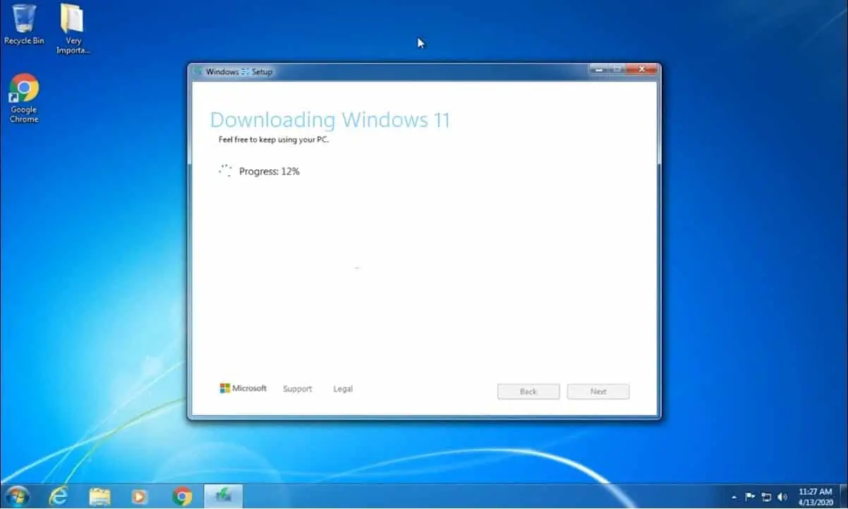 Upgrade windows 7 to windows 11