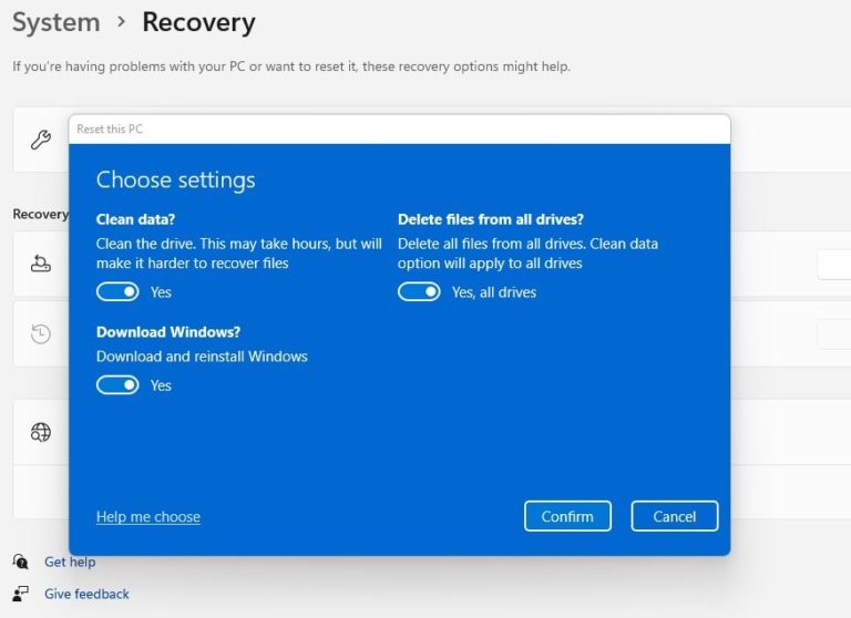 3 Ways to Factory Reset windows 11 without losing data