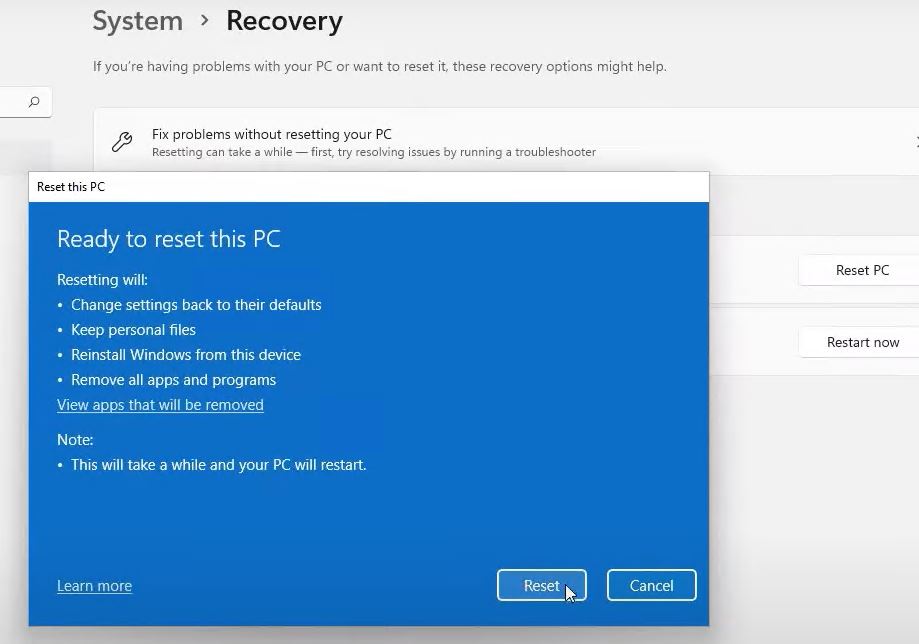 3 ways to Factory Reset windows 11 without losing data - 63