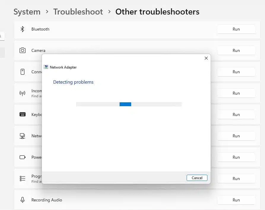 Network Troubleshooter windows 11