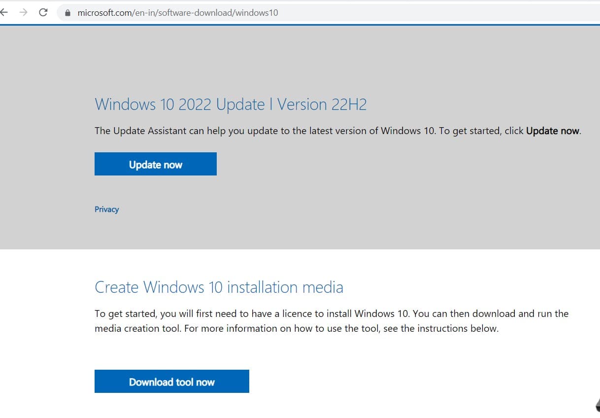 Windows 10 2022 Update Version 22H2 Build 19045 : Microsoft : Free