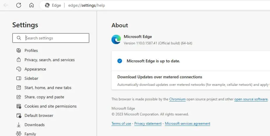Microsoft Edge 110 Download