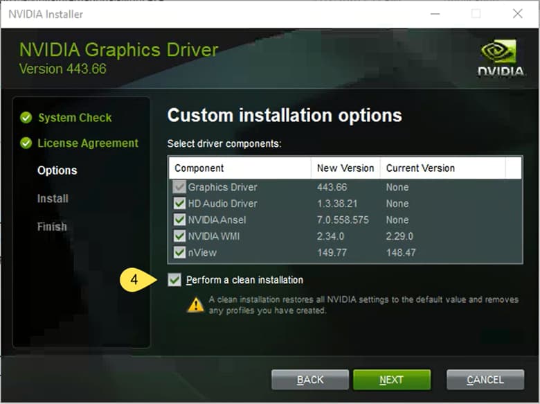 Clean install NVIDIA driver