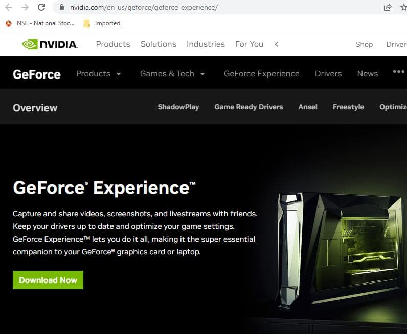Download GeForce experience