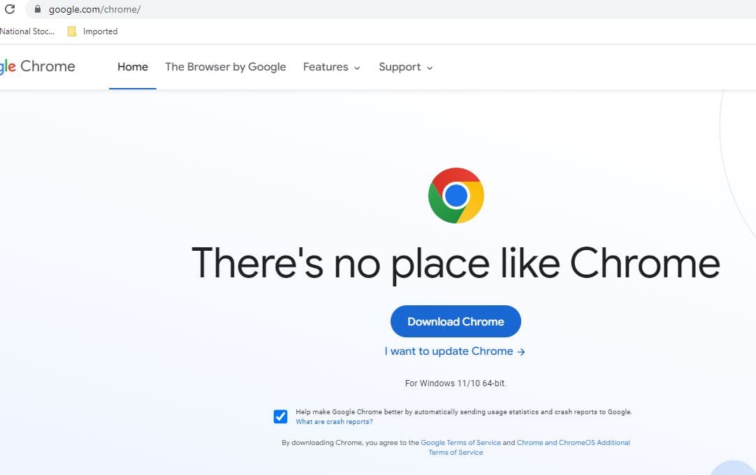 Download Google chrome