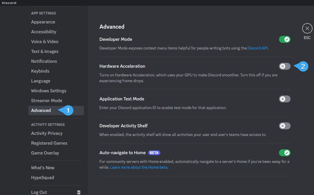 Discord Disable Hardware Acceleration