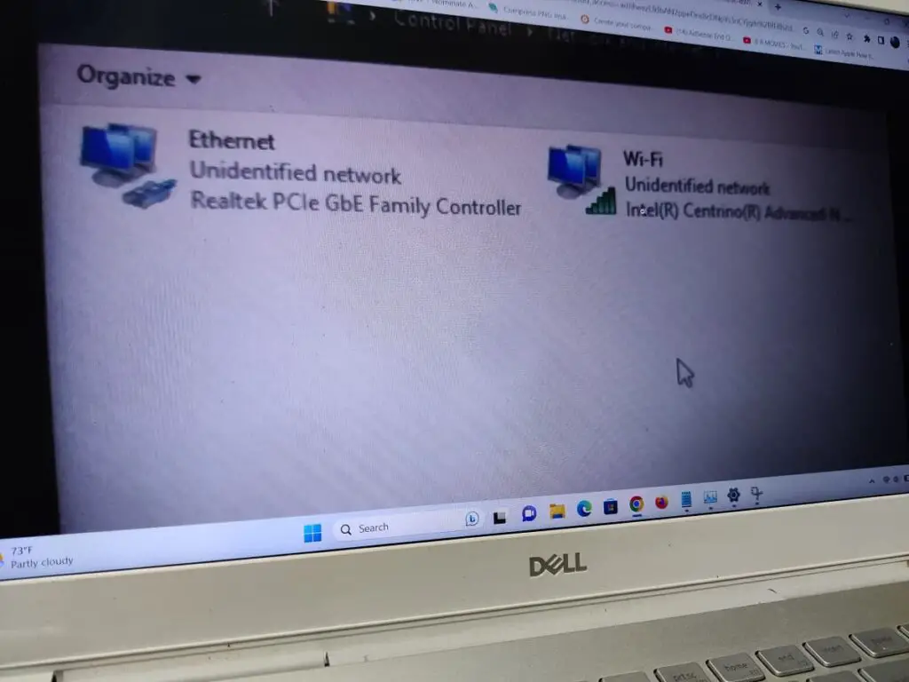 Unidentified Network windows 11
