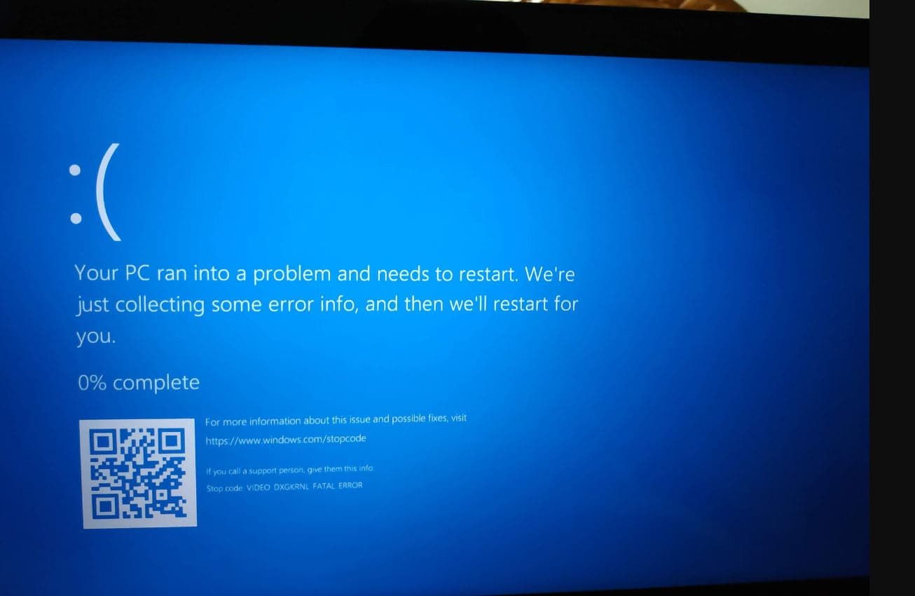 Windows 11 video dxgkrnl fatal error 