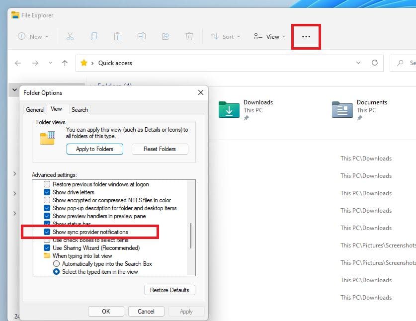 Disable Ads in Windows 11 File Explorer