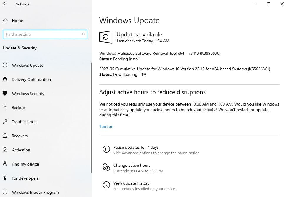 Download Windows 10 KB5026361