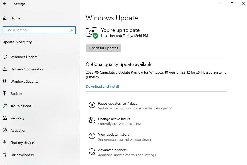 Download Windows 10 update