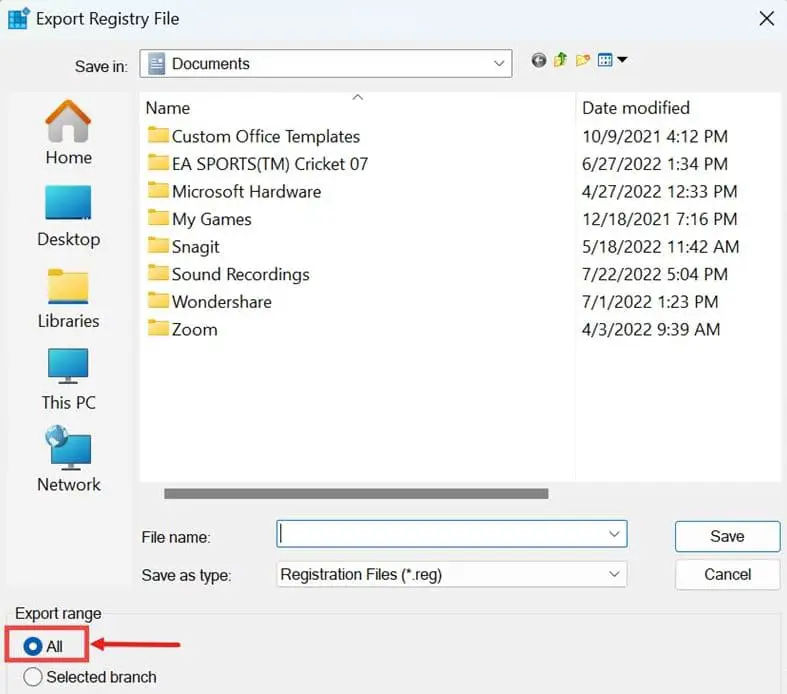 windows registry backup