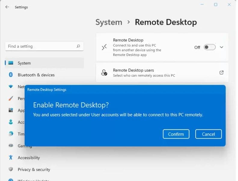 How To Enable And Use Remote Desktop Connection Windows 11 5882