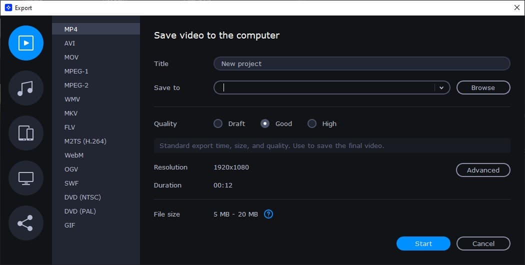 Export Video