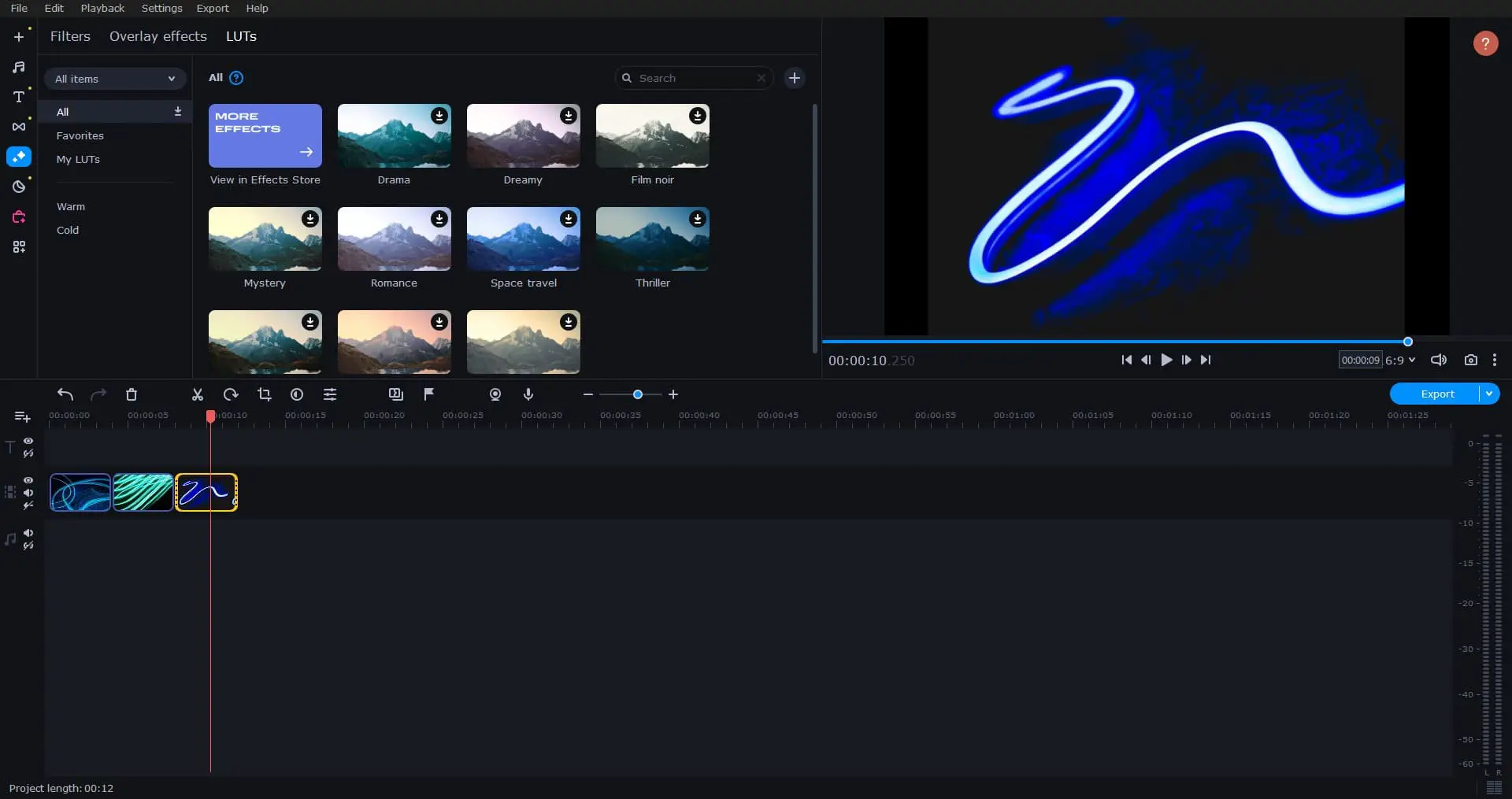 Movavi Video Editor features