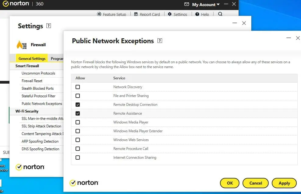 RDP access on firewall