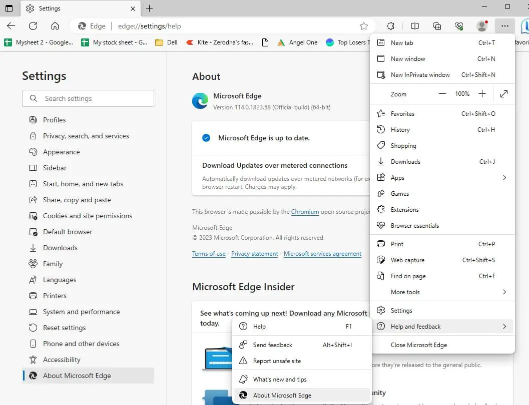 How to Update Edge browser 