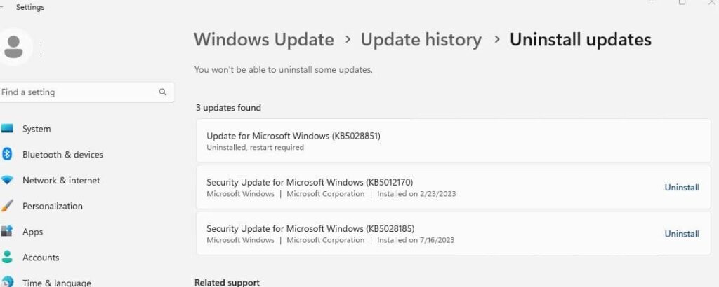 How to Roll back windows update or Feature updates windows 11