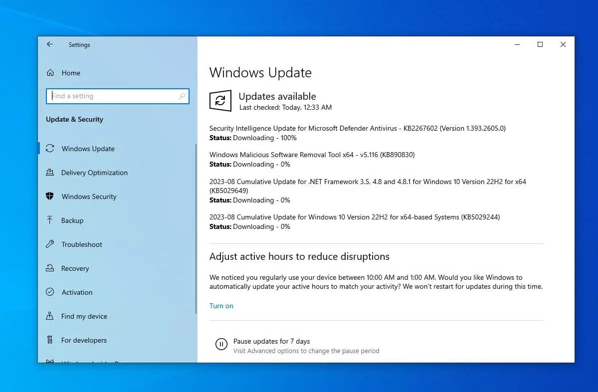 windows 10 update download