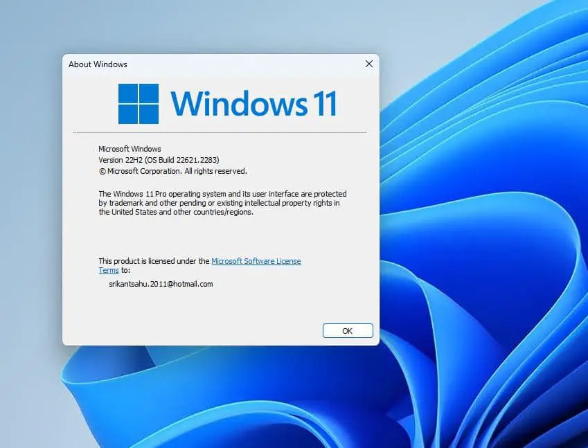 Windows 11 Build 22621.2283