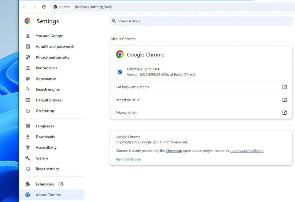 Google Chrome 120.0.6099.130 for windows download free