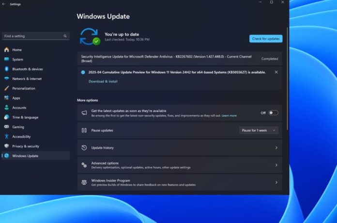 Download Windows 11 KB5055627