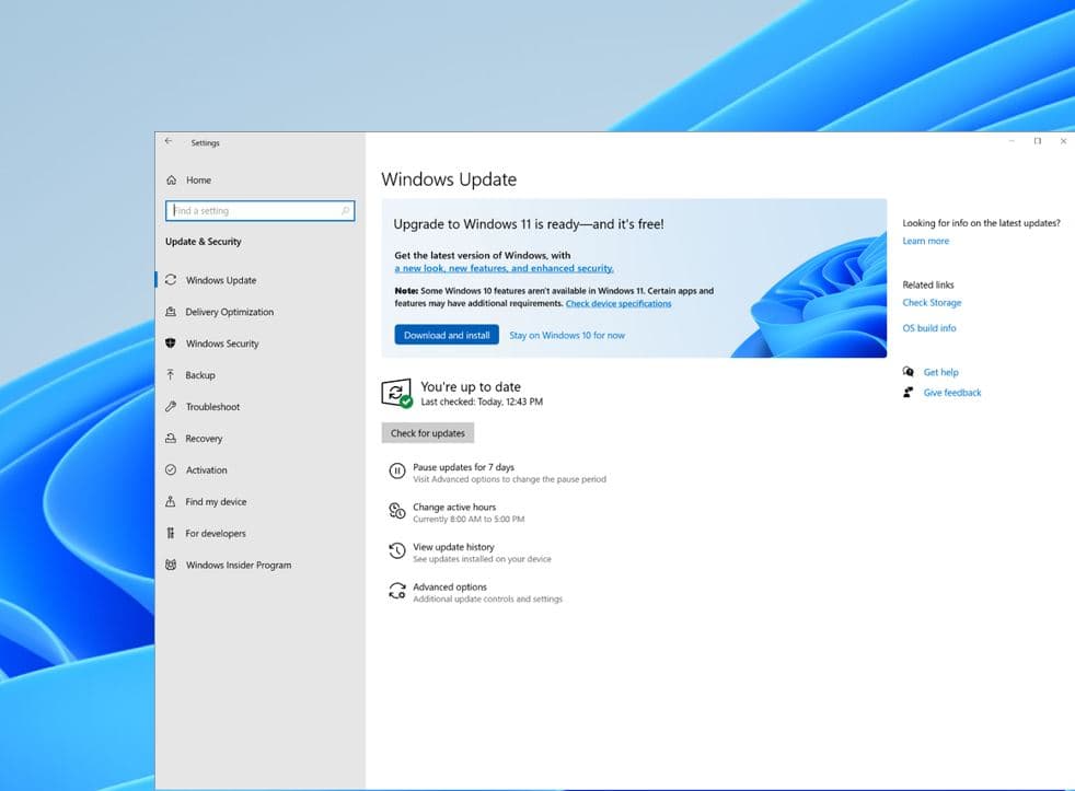 Uaktualnij system Windows 10 do 11