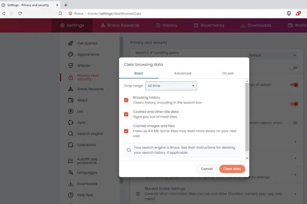 Fix Brave Browser Problems By Resetting It On Windows 11/10