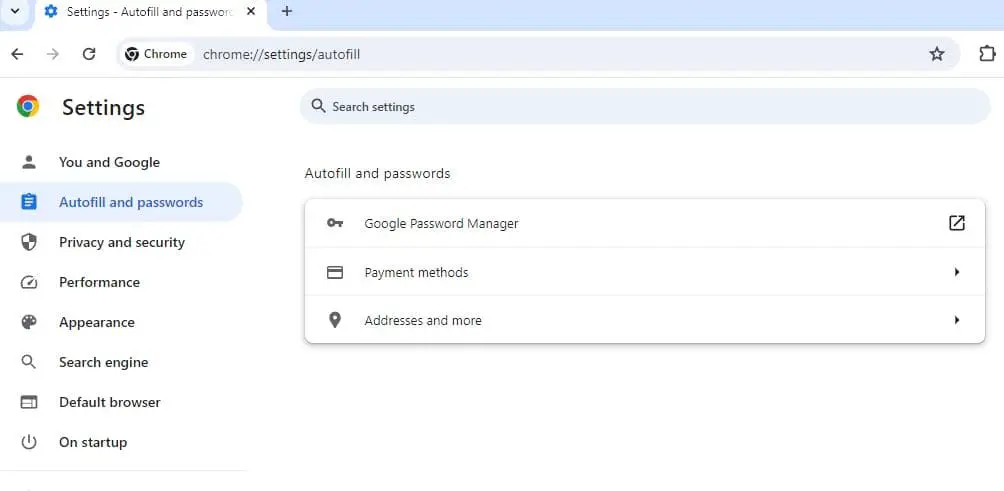 Open Google Password Manager