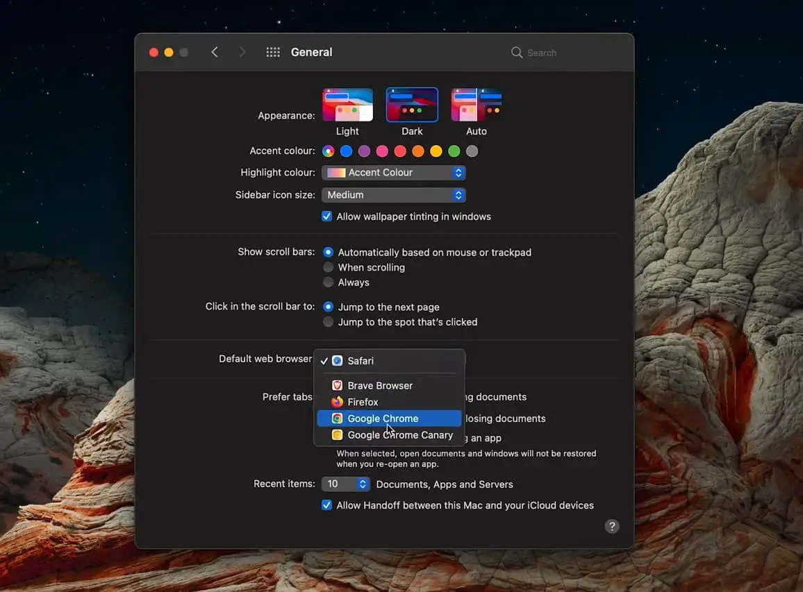 Set Chrome as your default browser on MacOS