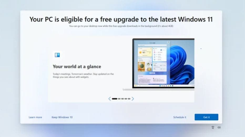 PC eligible for windows 11 free upgrade