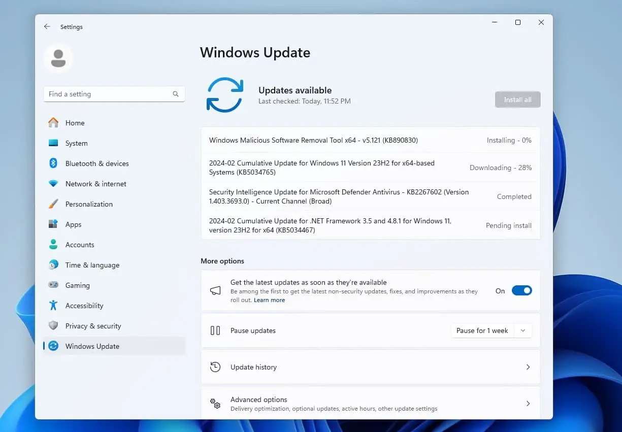 Windows 11 KB5034765 download