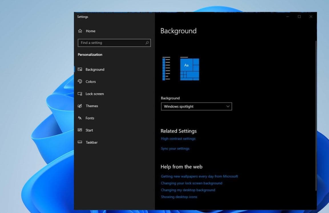 Windows Spotlight for desktop background