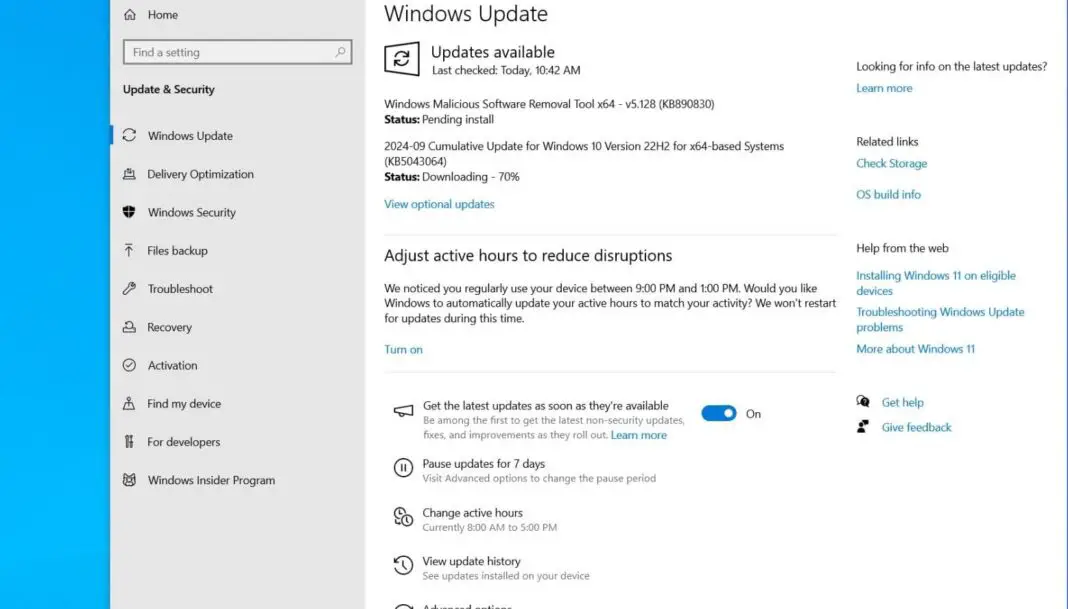 Download Windows 10 KB5044273 October 2024 Security Update