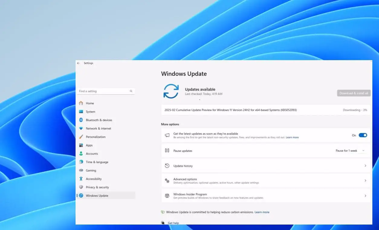 Download Windows 11 update