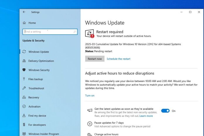 Download Windows 10 KB5053606