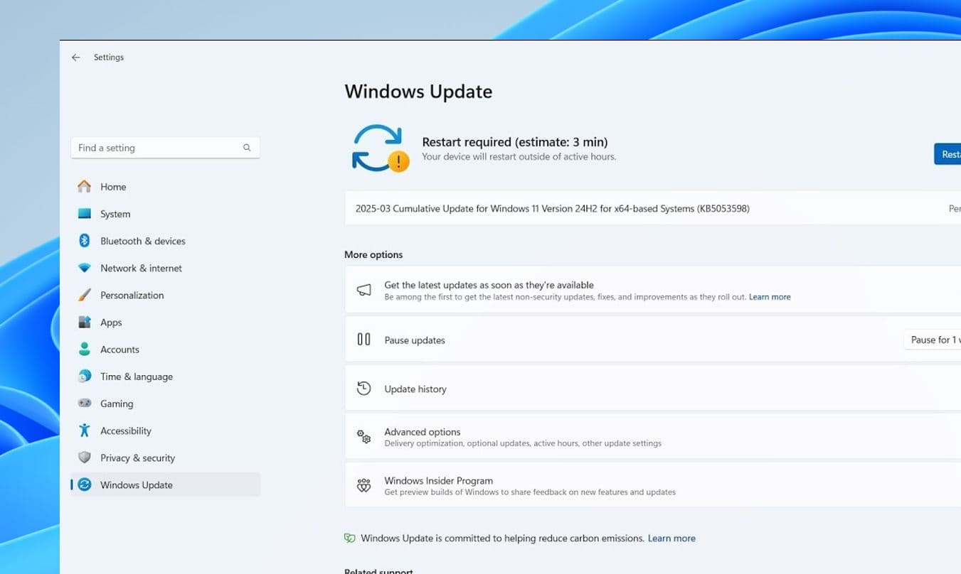 Download windows 11 KB5053598