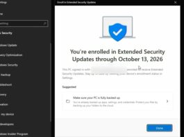 Enrolled extended security updates